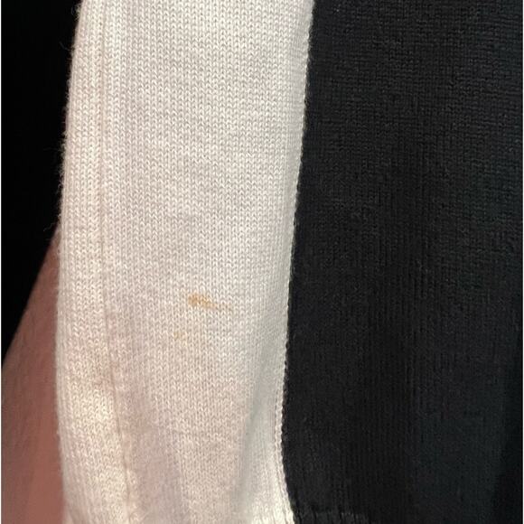 Sport Haley Pebble Beach Black White Zipup sweater Woman Medium 100% PIMA Cotton - Picture 6 of 9